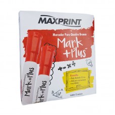 Marcador para Quadro Branco Maxprint Plus Vermelho Ponta 2,00 MM Cx com 12 Unidades